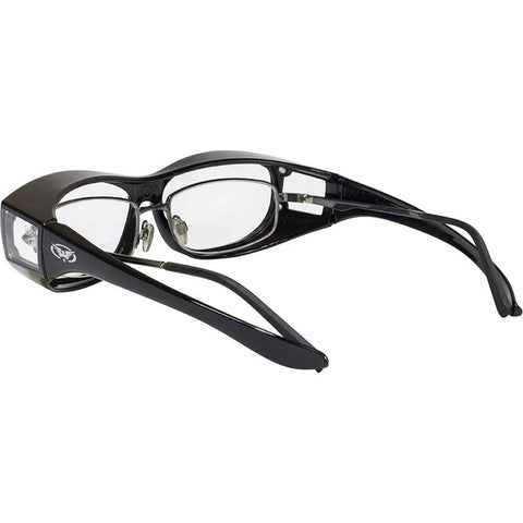 Fit Over Glasses Safety Shield 3 Pack With Clear Smoke And Yellow Lenses For Day Night Rain Durable Shatterproof Polycarbonate UV400 Lenses