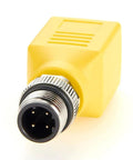 M12 To RJ45 Ethernet Adapter Cat6 Shielded IP67 Waterproof Bulkhead Connector For Industrial Automation 4 Pin D-Coded