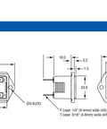 Heavy Duty 12 Volt Battery Gauge Indicator With Led Capacity Monitor For Golf Carts Electric Forklifts And Curtis Vehicles detailed dimensions diagram.