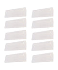 Clear Flexible Door Stop Wedges With Adhesive Backing 10 Pack Anti Collision Door Stoppers For Home And Office No Drill Installation