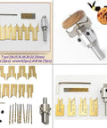 Wood Bead Maker Drill Bit Set 24 Piece 6 To 25 Mm Ball Cutter Kit with carbide tools and wood handle for bead crafting.