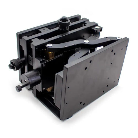Premium XYZ Manual Translation Stage Rock Solid Platform For Laser Marking And Precision Alignment featuring smooth sliding axes.