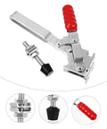 Two Pack Hand Toggle Clamps With Rubber Tips Quick Release Iron Fixed Toggle Clamps For Woodworking Jigs And Fixtures