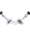 Solid As A Rock Stainless Steel Tube Clamp Heavy Duty Precision Positioning Jig For Welding And Fabrication Built Tough, close-up view of adjustable clamp.