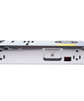 Heavy Duty 600W 24V 25A Single Output Switching Power Supply Featuring Hella High Efficiency And Slick Internal Cooling side view showing connections.
