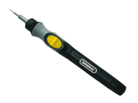 Cordless Electric Screwdriver With Quick Change Chuck And Six Bits For Quick DIY Screw Fastening In The Home Or Workshop Handles Tough Repetitive Fastening Jobs Like A Pro, showing pen-size ergonomic grip.