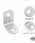 Stainless Steel L Bracket Corner Brace For Furniture Repair Right Angle Support With Screws Included Reinforce Chairs Tables And Shelves