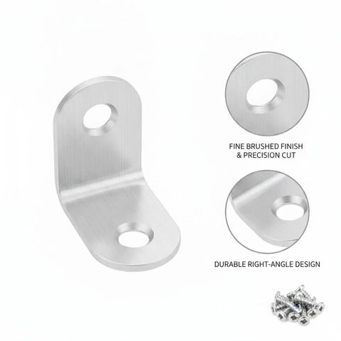Stainless Steel L Bracket Corner Brace For Furniture Repair Right Angle Support With Screws Included Reinforce Chairs Tables And Shelves