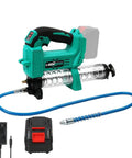 Cordless Grease Gun Kit with Variable Speed and 21V Max Liion Battery Automatic Operation Lightweight Ergonomic Grip Upright Three Point Base Easy Priming Vent Valve Premium Dual Lip Follower For Clean No Mess Lubrication