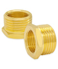 Brass garden hose fittings, 2-pack, 1/2 in NPT female to 3/4 in GHT male hose connector