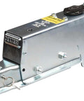 Dexter DX7.5 surge brake actuator for disc brakes, zinc-plated, 2-inch ball, 7,500-lb capacity (front view)