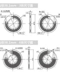 Ultra Slim Pcb Pancake Slip Ring With Straight Up Through Bore Layout Providing Rock Solid Gold Plated Contacts And Zero Hassle 360 Degree Swiveling For Fast Install On Heavy Duty Robotics And Automation Gear Boxes technical schematic diagram showing dimensions and solder joints.