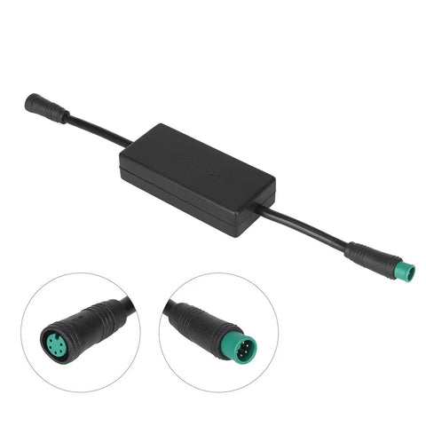 Electric Scooter Repair Controller Module With ABS Housing For Replacement And Maintenance, cable connectors, compact black unit