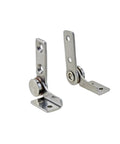 Pair of Flozari 304 stainless steel rotary shaft torque hinges, L-shaped free-stop pivot for adjustable angles