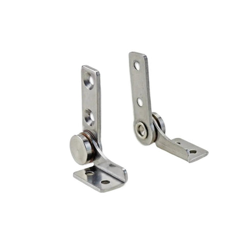Pair of Flozari 304 stainless steel rotary shaft torque hinges, L-shaped free-stop pivot for adjustable angles