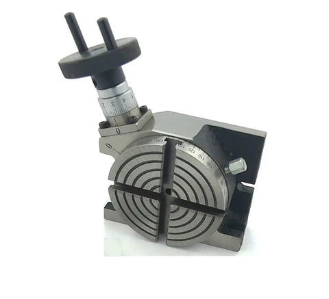 Beefy 4 Inch Rotary Table With ER20 Collet Adaptor And M6 Clamp Kit For Small Milling Machines, Cast Iron, 360 Degree Graduation.