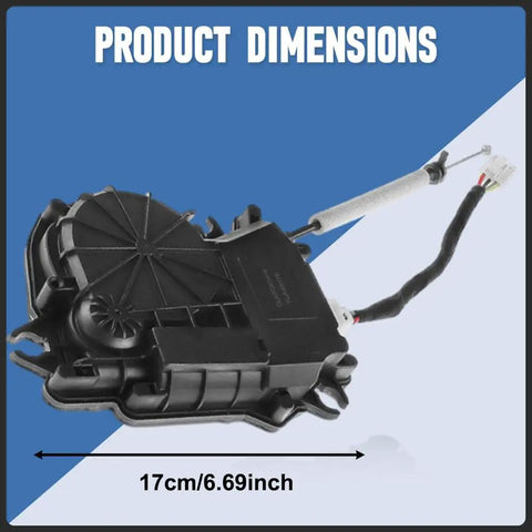 BMW X3 F25 28I Liftgate Lock Actuator Replacement, black, product dimensions 17cm, rear trunk latch shown with cable