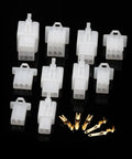 Awesome 580 Piece 2.8mm Crimp Wire Connector Kit With Male Female Plugs And Terminals For 2 3 4 6 9 Pin Wiring Projects That Are Totally Ready To Rock, white plastic connectors and gold terminals