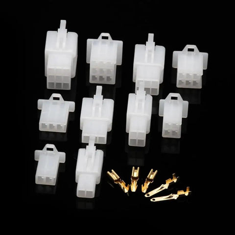 Awesome 580 Piece 2.8mm Crimp Wire Connector Kit With Male Female Plugs And Terminals For 2 3 4 6 9 Pin Wiring Projects That Are Totally Ready To Rock, white plastic connectors and gold terminals