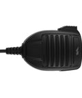 Close-up of Two Way Radio Shoulder Speaker Mic With PTT Button And Mic Hanger For Portable Radios Hands Free Communications Belt Clip