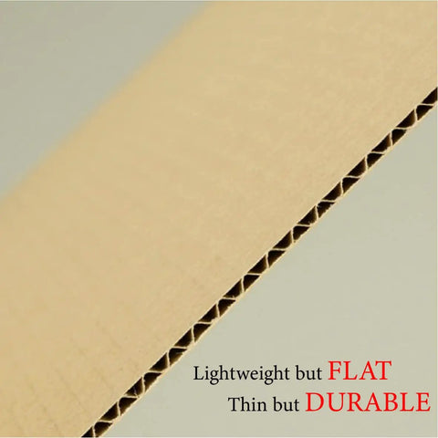 Cross-section of cardboard used in 302 Pcs Trading Card Shipping Supplies Kit Ready To Ship With Heavy Duty Bubble Mailers And Card Sleeves