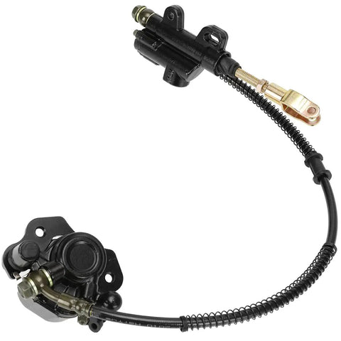 Rear Brake Master Cylinder Caliper Assembly Ride Ready Fits 50cc 70cc 90cc 110cc 125cc ATVs Quad Bikes And Mini Motors