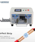 Automatic Cable Wire Cutting Stripping Machine High Speed Computerized Wire Processor With 100 Memory Programs For Pvc Teflon And Silicone Insulation, Front view showing controls.