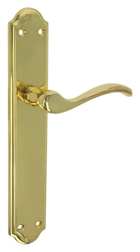 Solid Gold Plated Zinc Alloy Door Handles One Pair Built To Grind European Style Interior Upgrade with sleek finish.