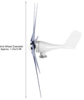 Side view of 800W Wind Turbine Generator Kit For Off Grid Power 12V 24V 48V Easy Install Six Blade Windmill System with 1.2m diameter