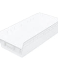 Clear Plastic Nesting Storage Bins Case Of 6 Durable Industrial Grade Pantry Organizer For Home Garage Not Stackable Easy Access 24 By 11 By 6 Inches