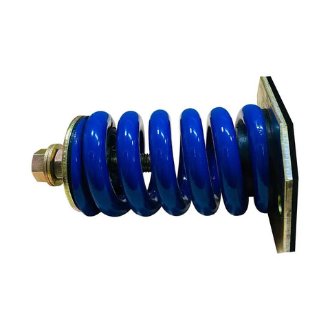 Rock Hard Open Spring Mount Isolator Equipped With Blue Steel Springs For 2314 Pound Capacity And Smooth One Inch Deflection. Blue spring design.