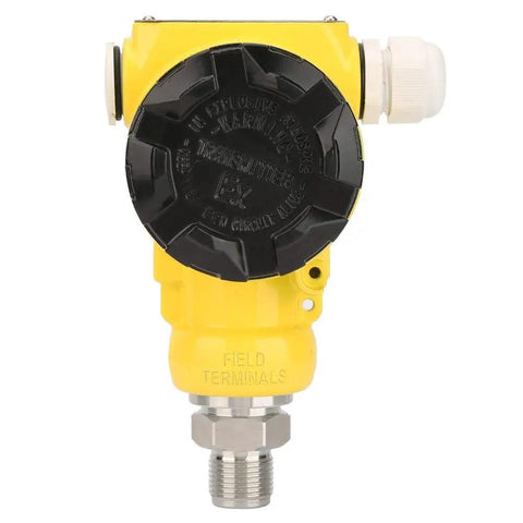 Beefy Explosion-Proof Pressure Transmitter With 4-20mA LCD Display For Harsh Industrial Environments 0 To 1.6 MPa Stainless Steel And Die-Cast Aluminum IP65 Waterproof Full Digital Calibration Anti-Jam Sensor front view