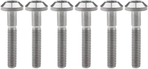 Hardcore Gold Titanium Hex Bolts For Street Bikes And Cruisers Corrosion Proof Heavy Duty Fasteners with crisp threads in a close-up row.