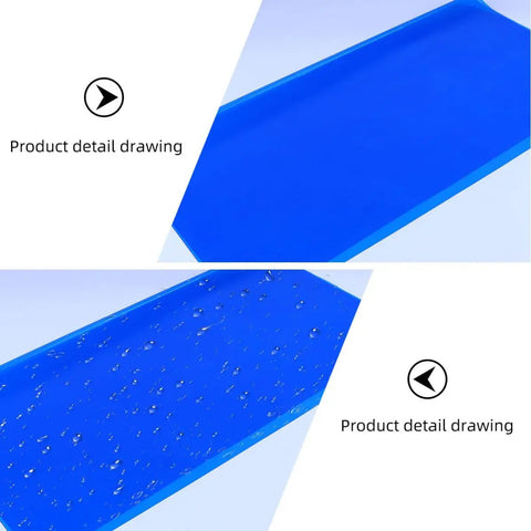 Close-up of blue Transparent Candy Color Flower Wrapping Paper Pack 20 Sheets For Bouquets And Gift Wrap, showing water resistance.