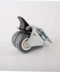 Heavy Duty Two Inch Twin Caster Wheels With Tpr Swivel Plate For Dolly Cart Furniture Sliding Rolling Smooth As Silk Built Tough For The Daily Grind Sturdy Steel Base side view of twin caster wheel