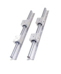 Ultra Smooth SBR25 Linear Guide Rail Kit With 4 Bearing Blocks, High Precision Steel Rods Perfect For DIY CNC Machines And 3D Printers That Need Reliable Motion Control And Zero Stick Slip Performance, two rail set