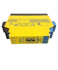 Safe barrier relay MK13-222EX0-R/24VDC, yellow module with blue terminal blocks for hazardous signal isolation