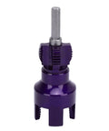 Get Ready To Tackle Any Pipe Job With This Heavy Duty Electric Drill Pipe Threader, purple steel threading die with hex shank.
