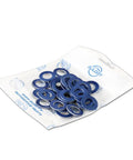 Oil Drain Plug Gasket Replacement Kit For Toyota Lexus Scion Aluminum Crush Washer Seals Heavy Duty 100 Pack Fits OEM 9043012031 90430T0024 9043012018 90430C0005, blue aluminum washers in pouch