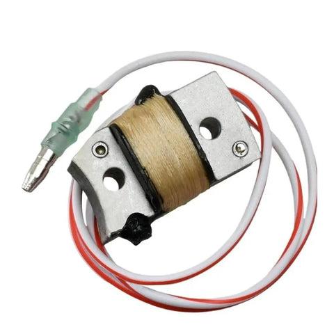 Cool Outboard Coil Pulser For 40HP Engines Fits Smooth Shift Mechanisms And Endures Heavy Marine Use With Solid Build Quality For Reliable Performance. Image of coil pulser with wires and metal mount.