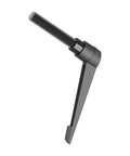 Hardcore Adjustable Clamping Lever Handle M16 X 63MM Male Thread Quick Release Locking Rotary Knob side view in black aluminum.