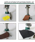 Handheld Leather Hole Punch And Stamping Press For DIY Crafting Adjustable 1.5 To 13 mm Chuck And 4.4 Cm Press Plate on various leathers