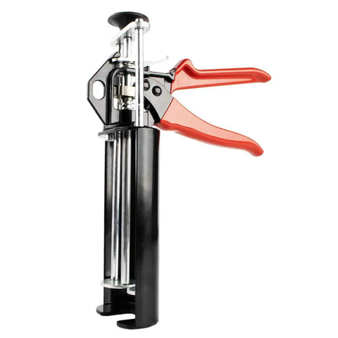 Dual Epoxy Gun For 200 mL 6.75 Fl Oz Panel Bonding Adhesive 2 To 1 Mix Ratio Double Cartridge Auto Body Repair Tool Scarlet And Black