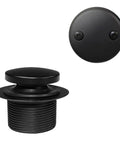 Tip Toe Schedule 40 ABS Bath Waste With Two Hole Elbow Matte Black Finish Tub Drain Assembly Includes Faceplate And Brass Screws