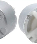 Two-Pack Micro DC Motor 3V To 12V 2700 RPM Mini Electric Motor, 32mm diameter with 8x2mm shaft, front and back view