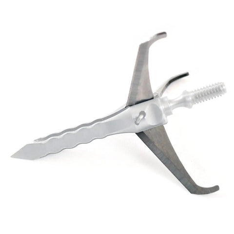 Replacement Blades For Trailblazer Mechanical Broadheads Pack Of 9 For Crossbow Hunting Durable And Sharp For Top Notch Performance And Consistent Flight In Tough As Nails Conditions, close-up view.