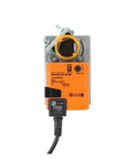 Workhorse Grade 10Nm NMS24SR Damper Actuator with 24 Volt AC DC Power, IP54 seal, front view with manual control.