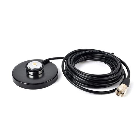 Dual Band VHF UHF NMO Antenna for 2m and 70cm Mobile Radios With Magnetic Base 16 Ft RG58 Cable PL259 UHF Mount Pre Tuned And Ready To Roll Handles Up To 100W