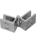 Beefy Zinc Alloy Glass Door Hinge Clamp Set For 5 To 8mm Panels featuring 180 Degree Swing