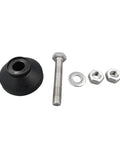 Premium Adjustable Furniture Leveling Feet With Rugged M8 Through M20 Threads Carbon Steel Swivel Legs and Heavy Duty Nylon Bases showing components.